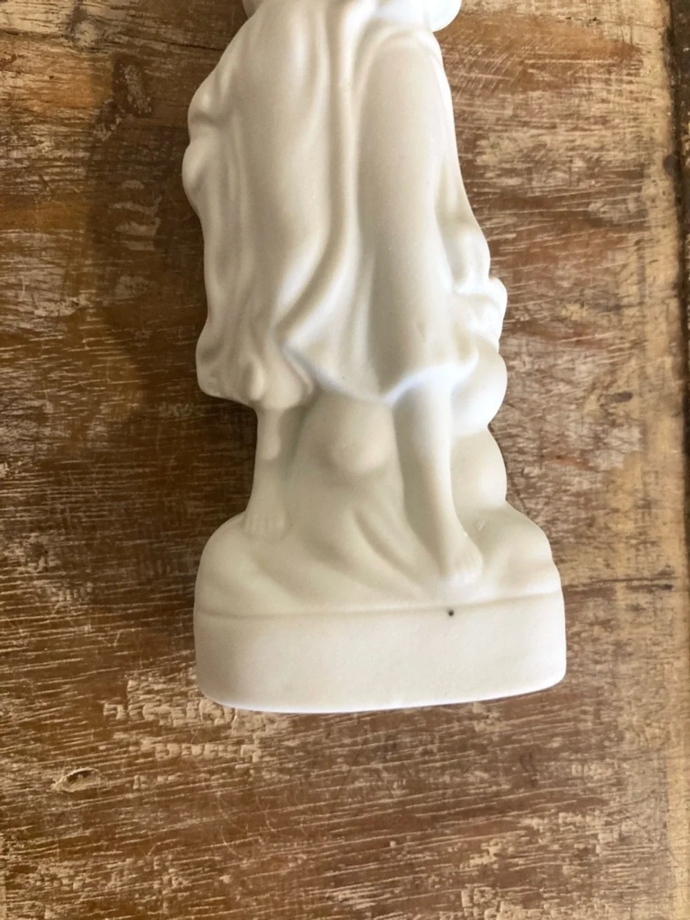 Matte White Vintage Ceramic Figurine Made in Japan Woman with Jars